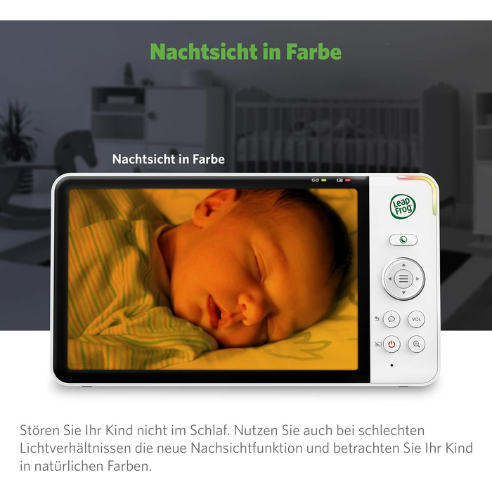 Радіоняня LeapFrog LF2423 з камерою, відеодисплей 2.8