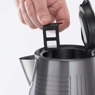 Тостер Russell Hobbs Geo Edelstahl Grau на 2 тости, нержавіюча сталь, сірий. Широкі слоти, підставка для булочок, 6 режимів, розморожування, підігрів, швидкий нагрів 1640 Вт