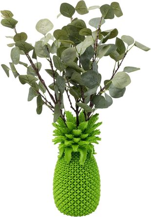 Ваза Kare Design Ananas, велика декоративна ваза для квітів, 30x15x15 см, зелена. Ваза для вітальні, полиці, екзотичний декор