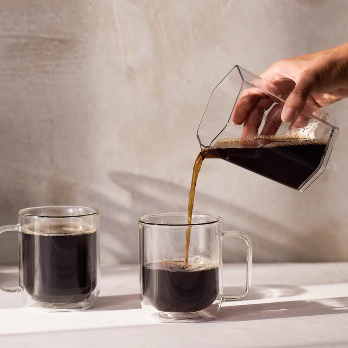 AeroPress Clear XL: Прес для кави, френч-прес та еспресо-машина 2-в-1, прозорий XL, портативний для подорожей та кемпінгу