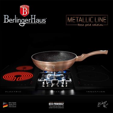 Сковорода вок Berlinger Haus Rosegold Collection, мідна, 28 см