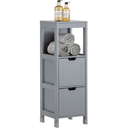 Тумба для ванної SoBuy FRG127-SG, темно-сіра, з ніжками, 30x90x30 см