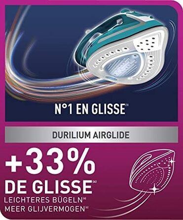 Парова праска Calor Easygliss Plus FV5719C0, 195 г/хв, бірюзова