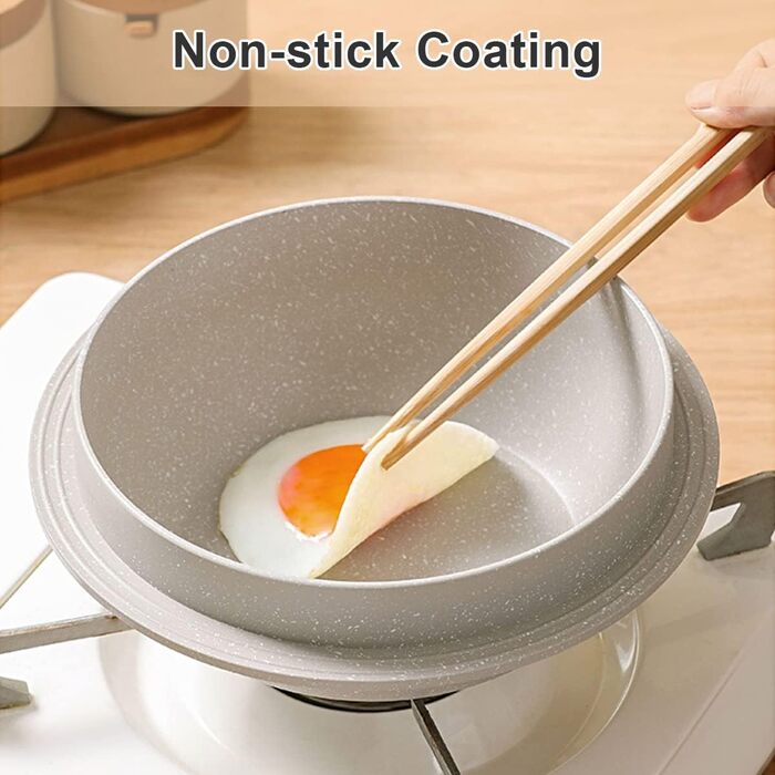 Корейська кам'яна миска Bobikuke з кришкою, 24 см, долсот для бібімбапу та супу, біла