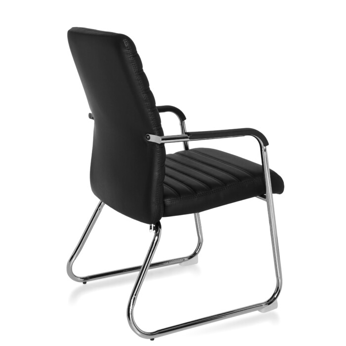 Крісло для конференцій / крісло для полозів / крісло STEEL V PU black hjh OFFICE