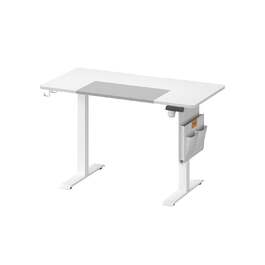 Електричний стіл з регулюванням висоти - матовий білий + голубий сірий / 60 x 120 см