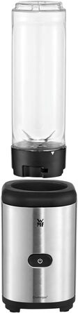 Електричний блендер WMF Kult X Mix & Go Mini - шейкер для смузі, 300 Вт, Tritan, 600 мл, срільно-чорний
