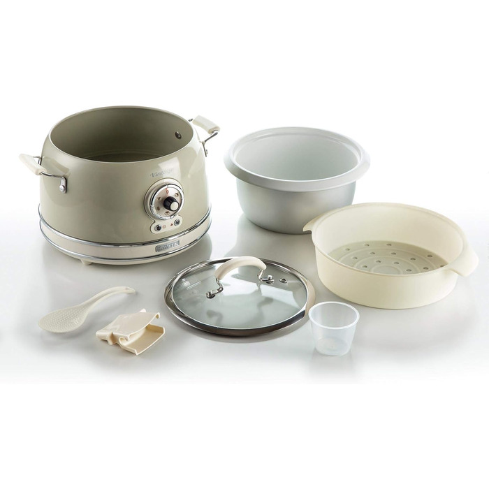 Мультиварка Ariete Vintage 2904 блакитна 3.5 л для рису, приготування на пару, повільного приготування з керамічним антипригарним покриттям 650 Вт