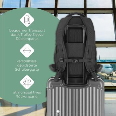 Рюкзак для ручної поклажі Travelite BASICS, 45 см, 22 л, міський повсякденний рюкзак, антрацит (сірий)