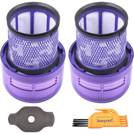 Фільтр KEEPOW для пилососа Dyson V11/V15, 2 шт., змінні HEPA-фільтри для моделей SV14, SV17, SV22 Absolute Animal Detect Extra Pro Torque Drive, 970013-02