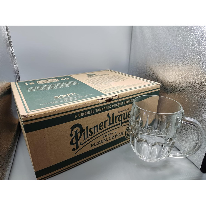 Пивні келихи Pilsner Urquell 0,5 л, 6 шт, Чехія, скло