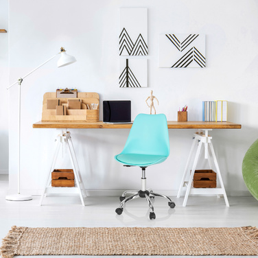Офісне крісло FANCY PRO, бірюзове, hjh OFFICE