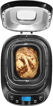 Хлібопічка Unold 68010 Backmeister Design, до 1 кг, 550 Вт, BPA-free, 12 програм, LCD, чорна-біла, термостійкий корпус
