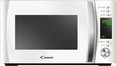 Мікрохвильова піч Candy CMXG20DW з грилем, 20 л, 1000 Вт, 40 авто програм, керування через додаток, біла