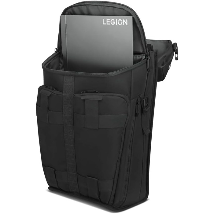 Ігровий рюкзак Lenovo Legion Gaming — захисний рюкзак для геймерів із протикрадіжним захистом та відділеннями для аксесуарів, чорний