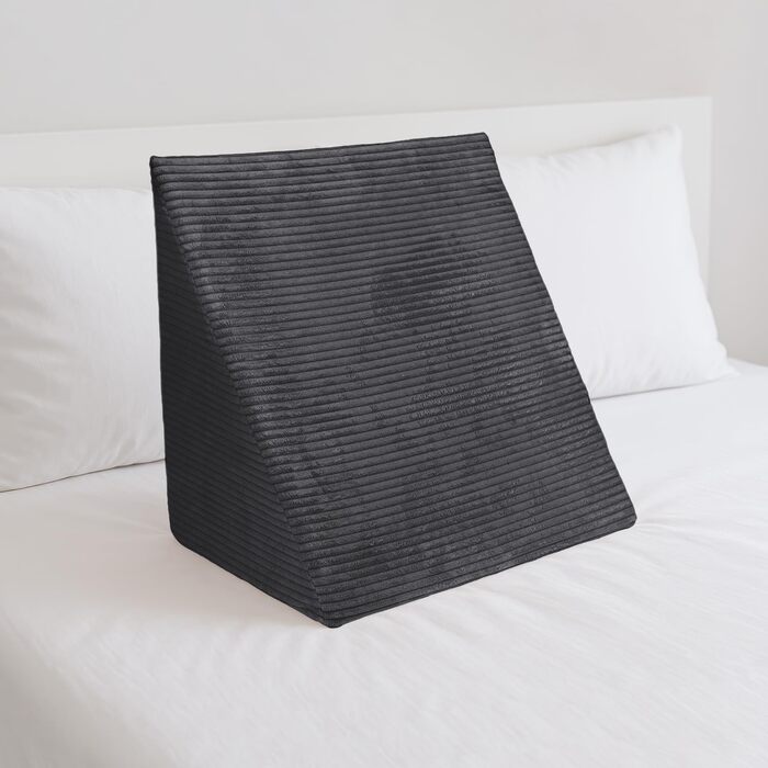 Подушка для читання Selfitex Breitcord 60x50x30 см, Німеччина - ергономічна подушка для спини та ніг з антрацитовим чохлом