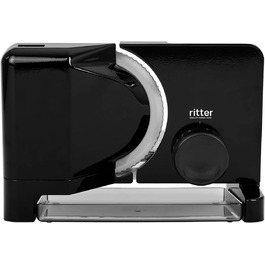 Електрична слайсер-машина ritter E 16 Duo Plus з металу, ECO-мотор, чорна, виробництво Німеччина