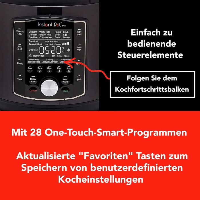 Мультиварка Instant Pot Pro 10-в-1, 5,7 л, 1200 Вт, електрична, швидковарка, рисоварка, пароварка, для йогурту, стерилізатор, Sous Vide, чорна нержавійка