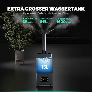 Увлажнитель воздуха MARS HYDRO Plant Humidifier 6L с таймером, регулировкой влажности и бесшумной работой для теплиц, гроубоксов и комнатных растений