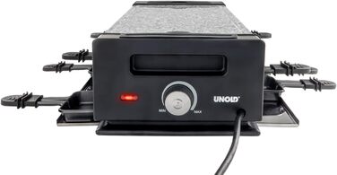 Раклетниця UNOLD 48760 Delice Basic 1200 Вт, для 8 осіб, з натуральним каменем, антипригарна двостороння пластина, нержавіюча сталь