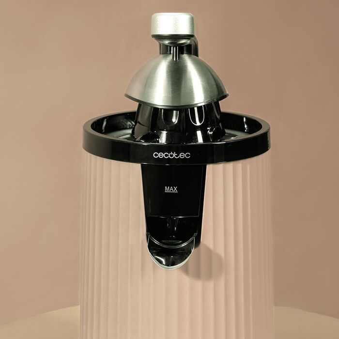 Соковижималка для цитрусових Cecotec Xqueeze RetroJuice 600 Red (600 Вт, бежевий) - Електрична соковижималка для апельсинів та цитрусових з нержавіючої сталі та пластиковим конусом