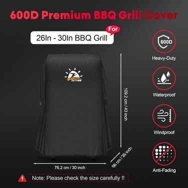 Водонепроникний чохол для гриля Zettum Heavy Duty для Weber Genesis II (E-310, E-330, S-310, S-330, S-335, S-340), ПУ-покриття, 147x63x113 см