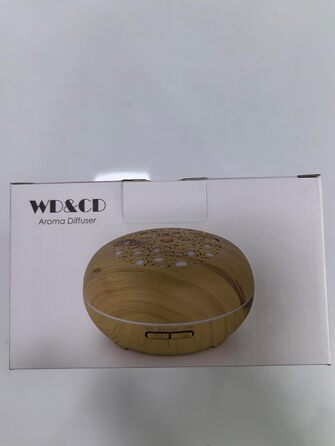 Ультразвуковий аромадифузор WD&CD 550 мл з пультом, зволожувач повітря, LED підсвічування 7 кольорів, автоматичне вимкнення, для ефірних олій, білий