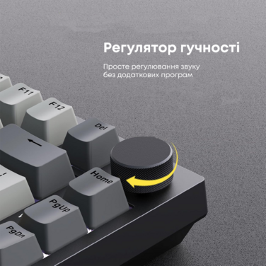 Дротова механічна клавіатура Ajazz AK820 Sea Salt Switch Black (AK820-SS-BGY)