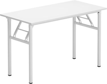 Розкладний письмовий стіл Sogesfurniture 100x60 см / 120x60 см, білий - комп'ютерний стіл, офісний стіл, конференц-стіл