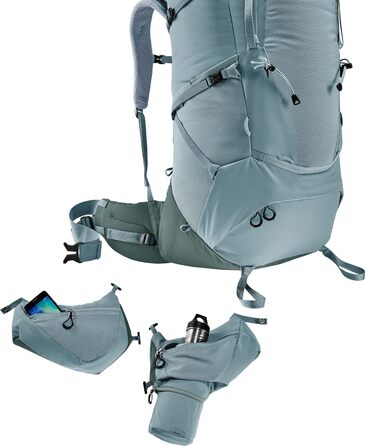 Жіночий трекінговий рюкзак deuter Aircontact Core 55+10 SL, 2024, 65 л, shale-ivy