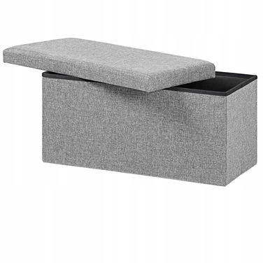 Оббитий пуф Wide Decor, 80x40x40 см, сірий