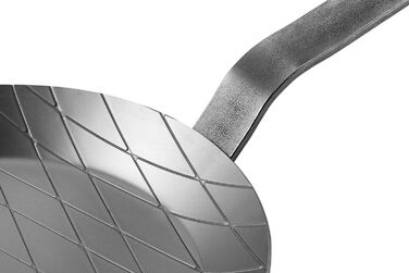 ZWILLING FORGE сковорода з кованого заліза, 28 см, срібляста – міцна сковорода для смаження з рифленим дном для інтенсивного підсмаження