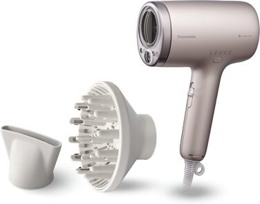 Фен для волосся Panasonic EH-NA9N-E825 nanoe™ та мінеральні іони, 1600 Вт, з інтелектуальними сенсорами та режимами для шкіри обличчя та голови, колір Greige
