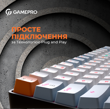 Дротова механічна клавіатура GamePro MK130R (Red) з Hot-Swap RGB Black