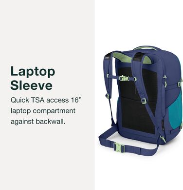 Рюкзак для подорожей Osprey Daylite Carry-On 44 л, чорний, міцний та легкий, ручна поклажа