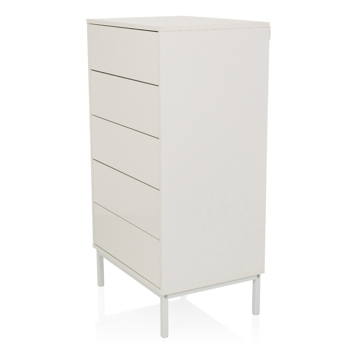 Буфет / комод BJORDAL 55x40x100 см 5 шухляд білий hjh LIVING