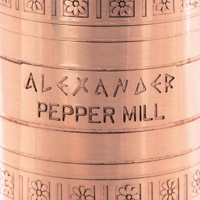 Ручна млинок для перцю Alexander Home The Original Griechische, мідний, 20,3 см, з ручкою-курбою