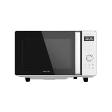 Мікрохвильова піч Cecotec GrandHeat 2500 Flatbed Touch White 800 Вт, 25 л - сенсорне управління, 8 програм, таймер