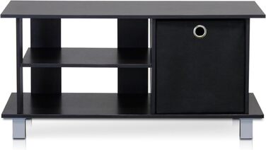 ТВ-тумба Furinno Simplistic з шухлядою, дерево, еспресо/чорна, 80x38x33 см