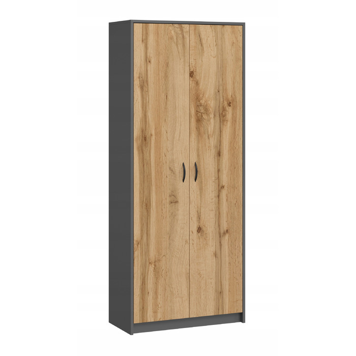 Стелаж SaraMeble 75 x 180 x 35 см, антрацит, дуб вотан, графіт
