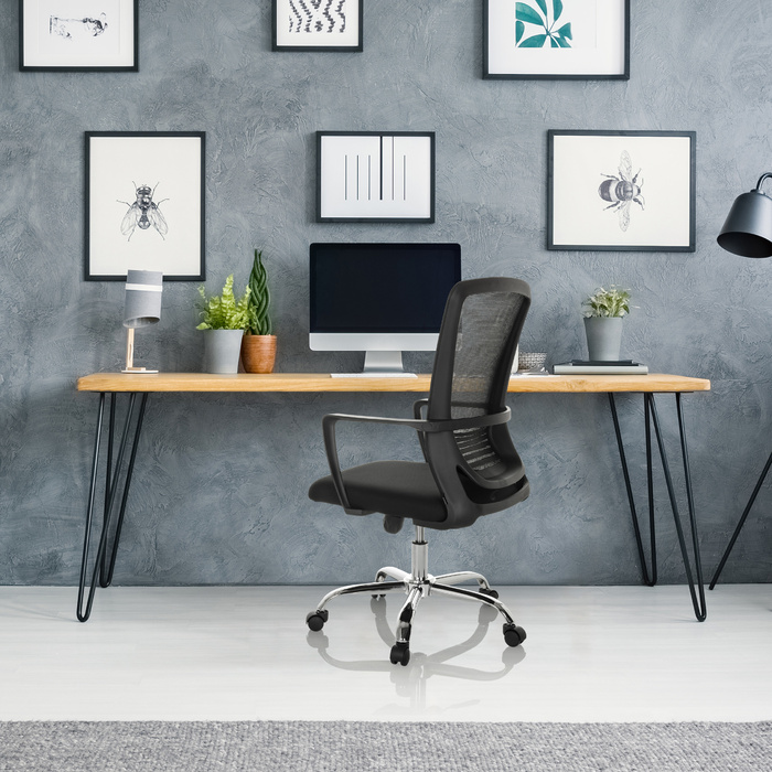 Офісне крісло / Поворотне крісло STAR-TEC S Net / Тканина Чорний HJH OFFICE