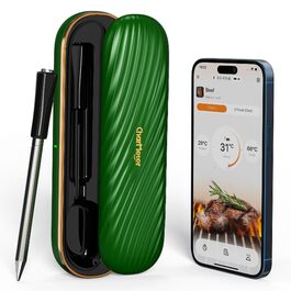 Бездротовий термометр для м'яса з Bluetooth, дальність 150м, IP67, з рецептами, для приготування, гриля та BBQ, INT-11XB