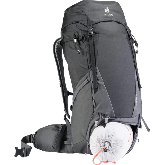 Рюкзак Deuter Futura Pro 42 EL, 42 л, чорний/графіт, для трекінгу та походів, великий розмір