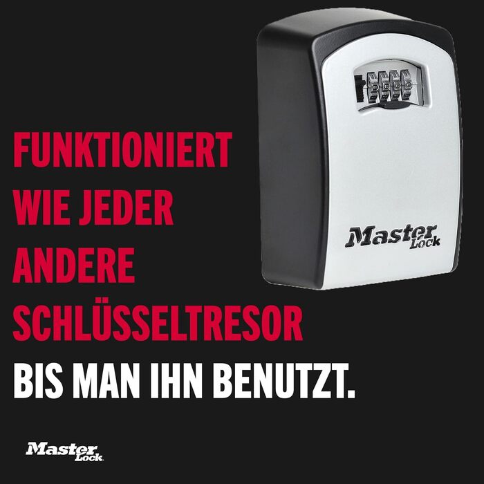 Сейф для ключів Master Lock Extra Large (XL) з настінним кріпленням для вулиці, металевий ключбокс (14.6 x 10.6 x 5.3 см)