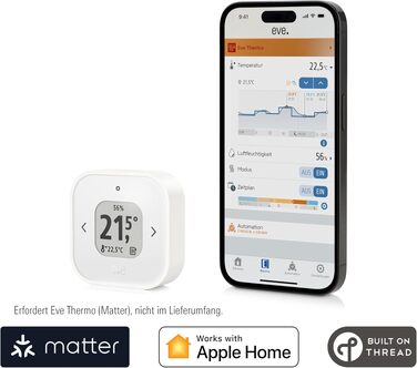 Розумний термостат для радіатора Eve Thermo Control (Matter), білий