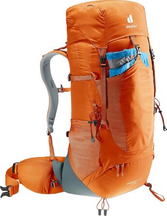 Рюкзак Deuter Aircontact Lite 40+10 л для трекінгу, каштаново-бірюзовий, легкий, одноколірний