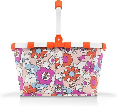 Reisenthel Carrybag Florist Peach — Сумка-кошик для покупок, міцна, з великим об'ємом, водостійка, з внутрішньою кишенею, елегантний дизайн