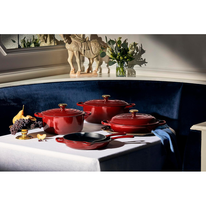 Le Creuset Signature Казанок з чавуну з кришкою, Ø Круглий, 4.2 л, Ocean (Рона), для всіх типів плит, включаючи індукційну