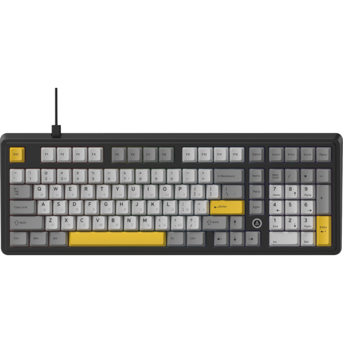 Дротова магнітна клавіатура Ajazz AK980 MAX Magnetic switches Black Grey Yellow (AK980-MAX-M-BGY)