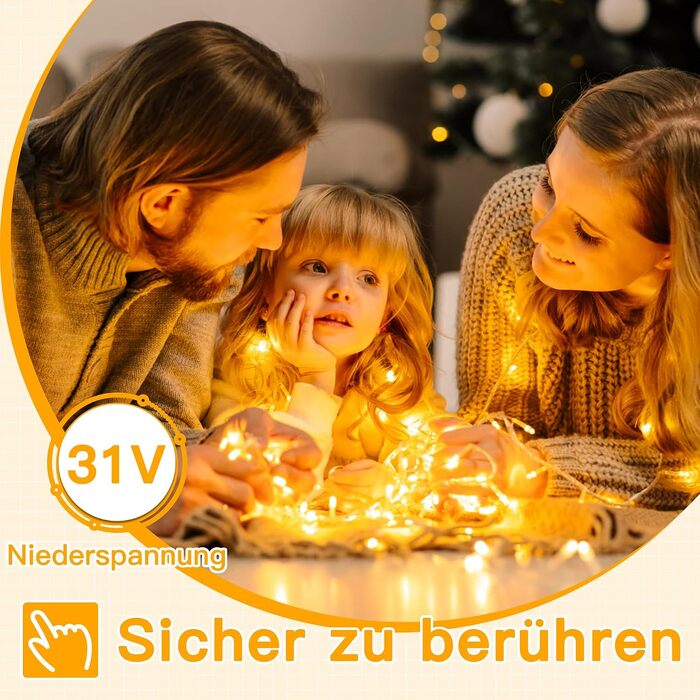 Світлодіодна гірлянда Ollny 500 LED (10м), водонепроникна IP44 для вулиці та дому, з вилкою
